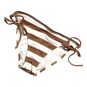 Victoria’s Secret Brown and White Bikini Bottom S